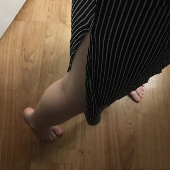 Semi Sheer Pinstripe Coverup - Picture 3 of 4